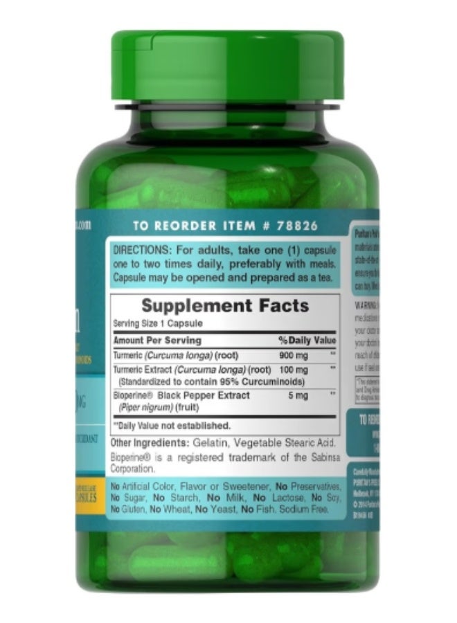 general Puritans Pride Turmeric Curcumin 1000 mg 60 Capsules - Image 3